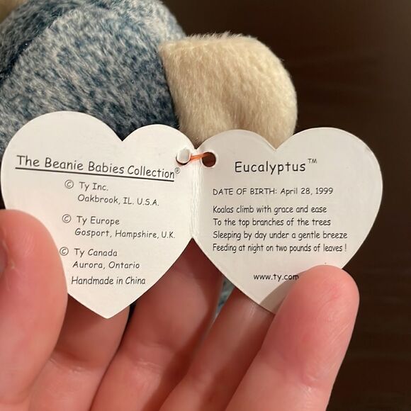 Vintage Ty Beanie Baby Excellent Condition 1999 Eucalyptus the Koala NWT 6” - Picture 6 of 8